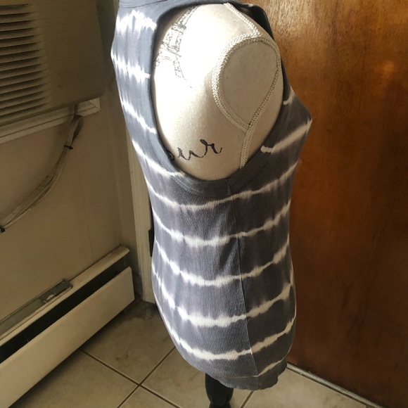 Woman’s Aerie Stretch Tank Top Size M Pewter/White Top - Picture 4 of 11